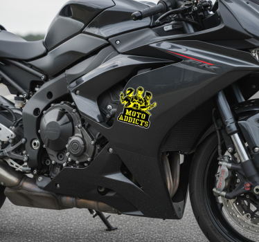 Adesivo per moto logo moto addicts - TenStickers