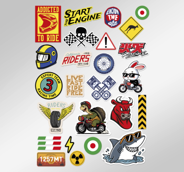 Adesivo per moto pacchetto di progettazione di bombe - TenStickers
