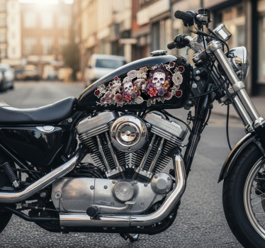 Adesivo per moto rosa morta - TenStickers