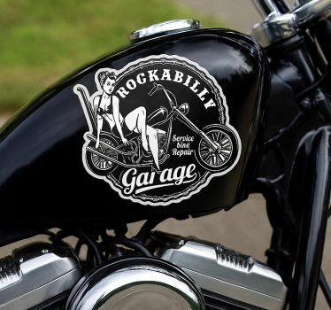 Adesivo per moto silhouette chopper classica - TenStickers
