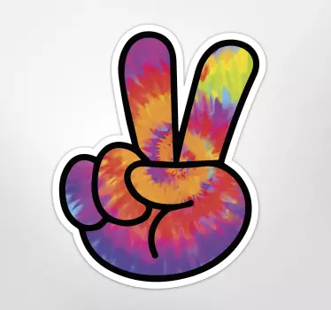 Adesivo moto simbolo della pace delle dita - TenStickers