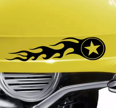 Adesivo per moto stella fuoco - TenStickers