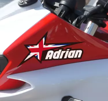 Adesivo per moto stella union jack - TenStickers