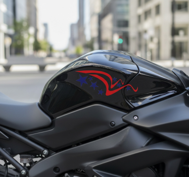 Adesivo per moto stelle libertà fuoco - TenStickers