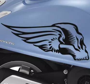 Adesivo per moto teschio alato - TenStickers