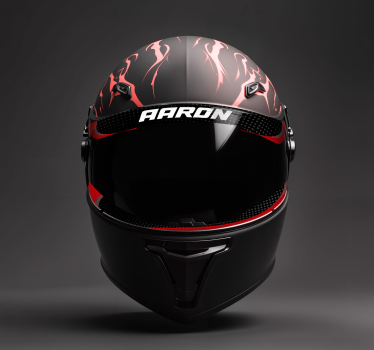Adesivo per moto testo visiera personalizzabile - TenStickers