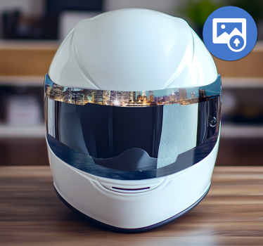 Adesivo per moto visiera del casco design personalizzabile - TenStickers