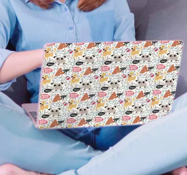 Adesivo pc pattern cani - TenStickers