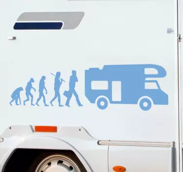 Adesivo camper evoluzione del camperista - TenStickers