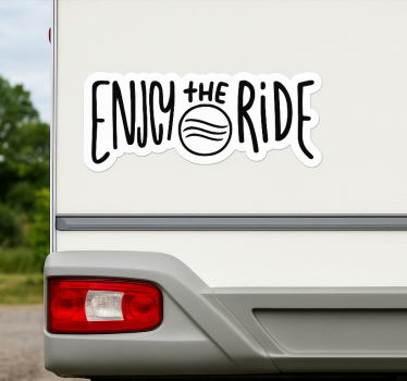 Adesivo per roulotte goditi il viaggio - TenStickers