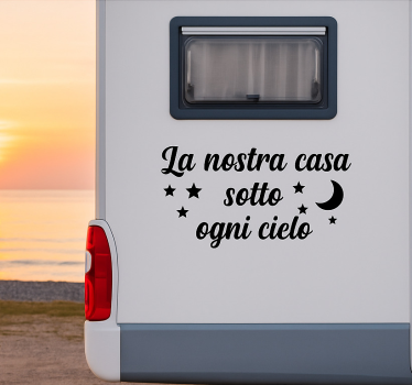 Adesivo per roulotte la nostra casa in movimento - TenStickers