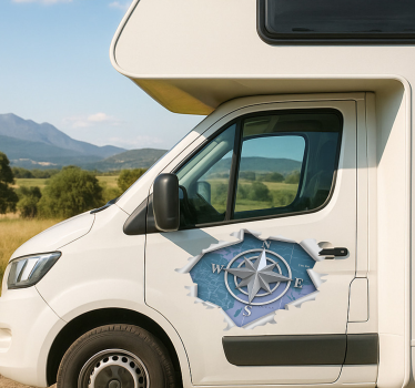 Adesivo per roulotte rosa dei venti 3d - TenStickers