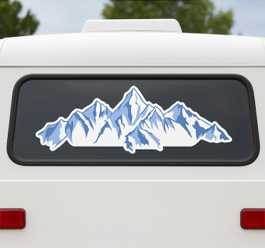 Adesivo per roulotte skyline di montagna - TenStickers