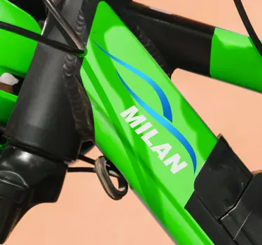 Adesivo per bici con nome personalizzabile - TenStickers