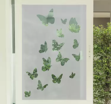 pellicola adesiva per vetri farfalle svolazzanti - TenStickers