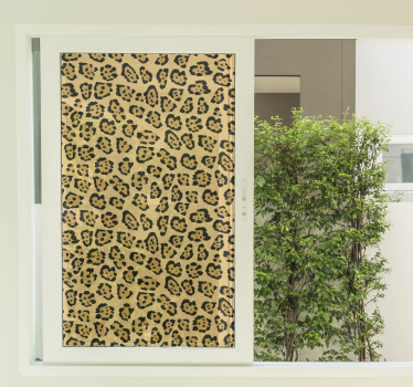 Adesivo per vetro Leopardato geometrico per finestra - TenStickers
