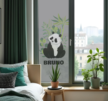 Pellicola adesiva per vetri panda personalizzato - TenStickers
