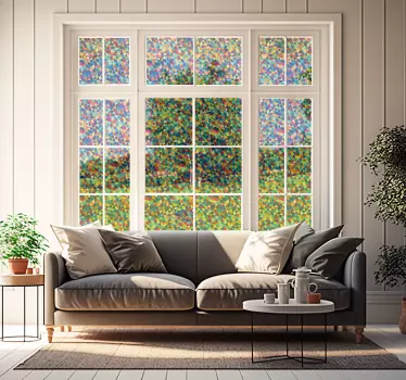 Pellicola adesiva per vetri translucido geometrico - TenStickers