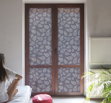 Adesivo per vetro Ying yang paisley - TenStickers