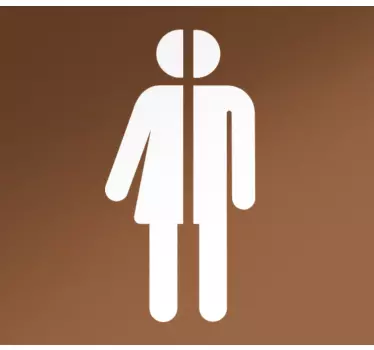 Adesivo per WC segnaletica neutra rispetto al genere - TenStickers