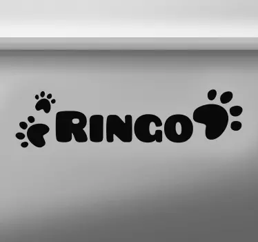 Adesivo per animale con nome personalizzabile - TenStickers