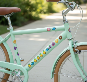 Adesivo personalizzabile frutta cartone carina - TenStickers