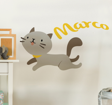 Sticker cameretta bambini gatto - TenStickers