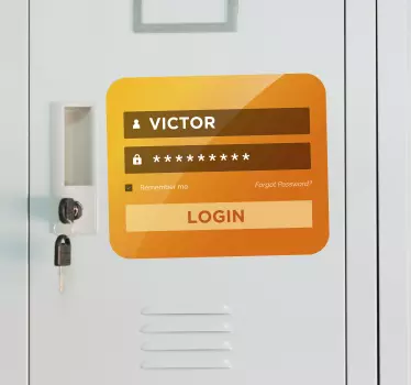 Adesivo per porta login - TenStickers