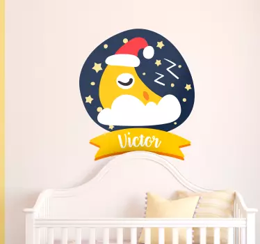 Sticker cameretta luna addormentata - TenStickers