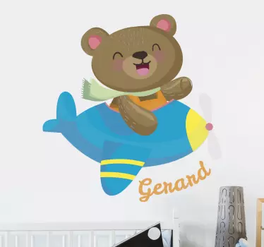 Adesivo personalizzato nome aereo - TenStickers