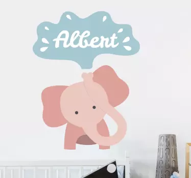 Adesivo personalizzato piccolo elefante - TenStickers