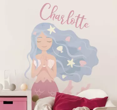 Sticker cameretta sirena colorata - TenStickers