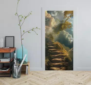 Adesivo per porta stairway to heaven - TenStickers