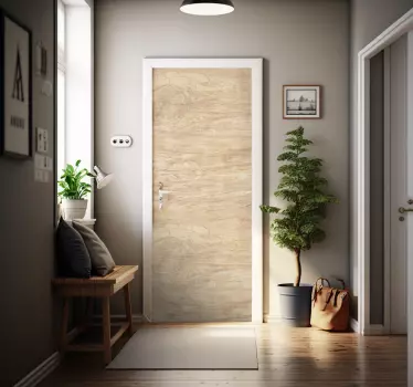 Adesivo per porta texture madera - TenStickers