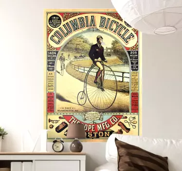 Adesivo poster antica bicicletta - TenStickers
