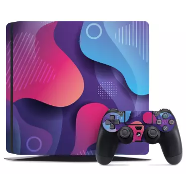 Adesivo ps4 concetto astratto vivace - TenStickers