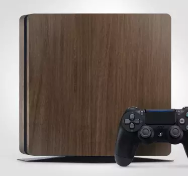 Adesivo Ps4 copertura della consolle in legno - TenStickers