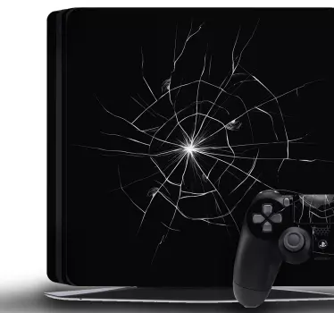 Adesivo ps4 design sfera crepata - TenStickers