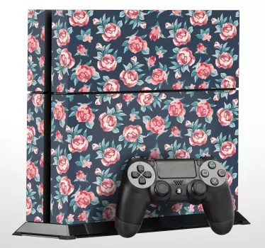 Adesivo ps4 elemento floreale - TenStickers