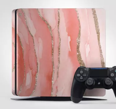 Adesivo ps4 finitura marmo rosa - TenStickers