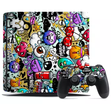 Adesivo ps4 forme colorate dinamiche - TenStickers