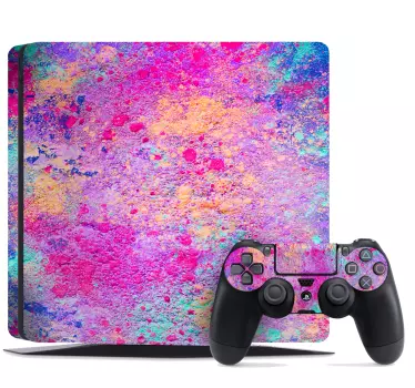 Adesivo ps4 involucro astratto colorato - TenStickers