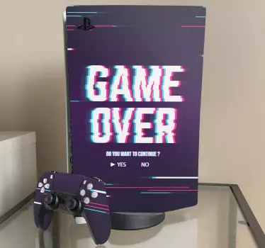 Adesivo ps4 messaggio game over - TenStickers