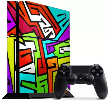 Adesivo ps4 motivi astratti vivaci - TenStickers