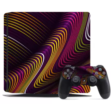 Adesivo ps4 motivo onde vibranti - TenStickers