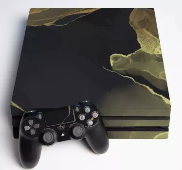 Adesivo ps4 motivo venature dorate - TenStickers