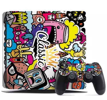 Adesivo ps4 personalità animate vivaci - TenStickers