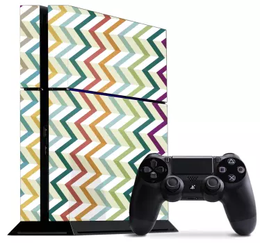 Adesivo ps4 stile a motivo chevron - TenStickers