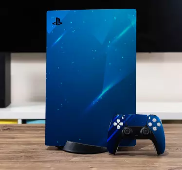 Adesivo ps5 copertura blu scintillante - TenStickers