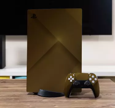 Adesivo ps5 copertura gioco dorata - TenStickers